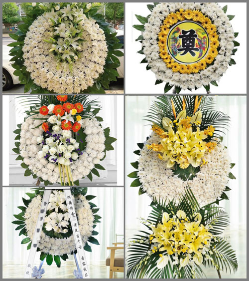 黑龙江黑河北安市二井镇花圈速递